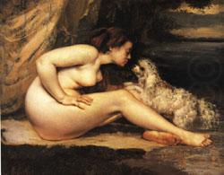 Gustave Courbet Nude with Dog china oil painting image